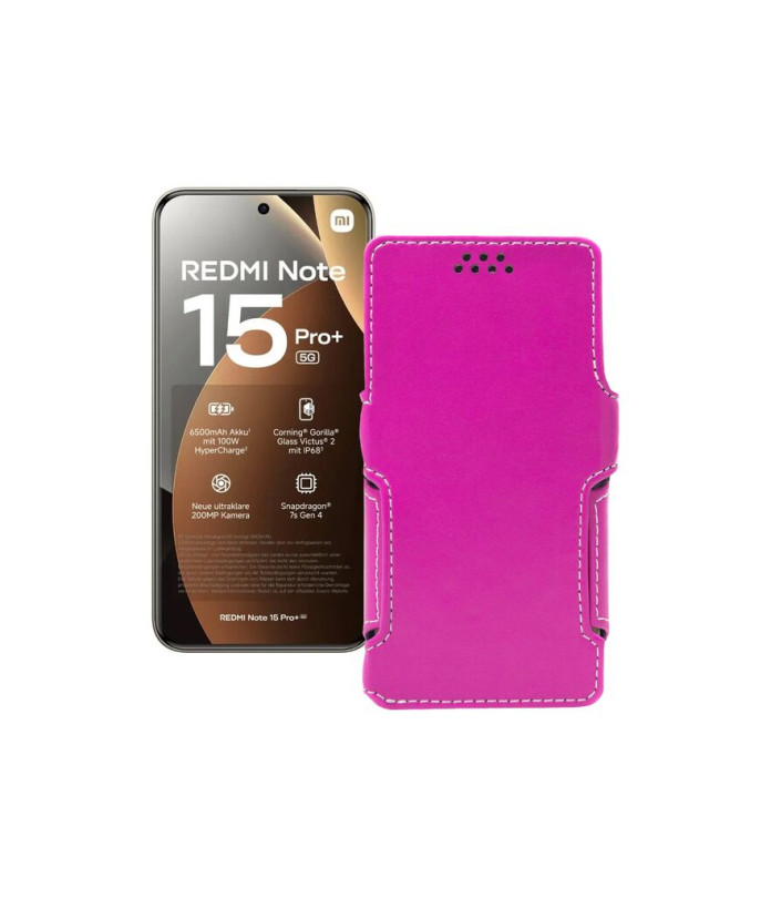 Чохол-книжка з екошкіри для телефону Xiaomi Redmi Note 15 Pro Plus