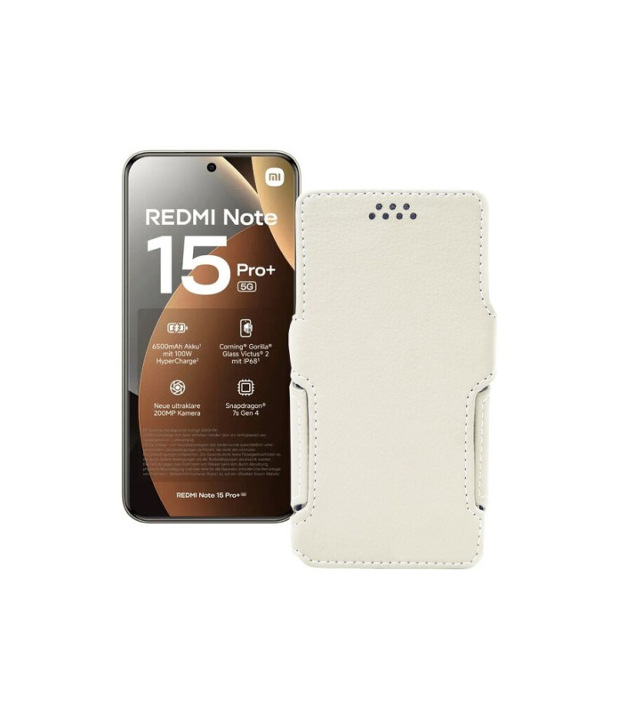 Чохол-книжка з екошкіри для телефону Xiaomi Redmi Note 15 Pro Plus