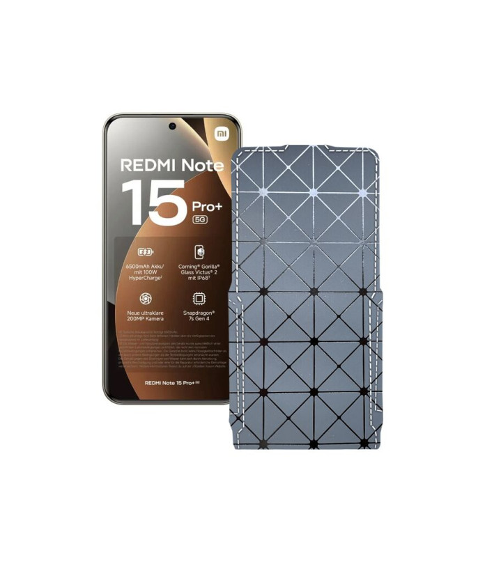 Чохол-флип з екошкіри для телефону Xiaomi Redmi Note 15 Pro Plus