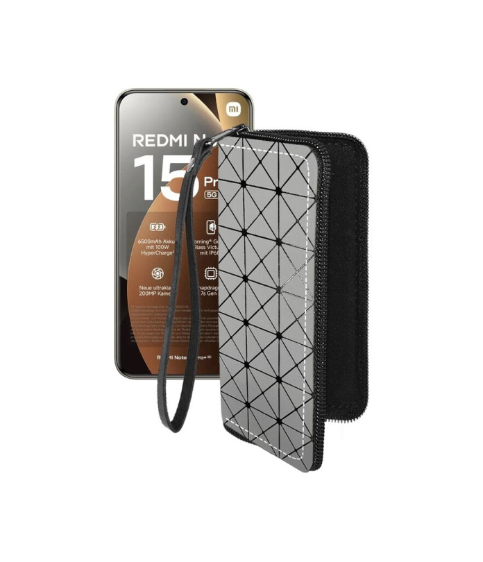 Чохол-гаманець з екошкіри для телефону Xiaomi Redmi Note 15 Pro Plus