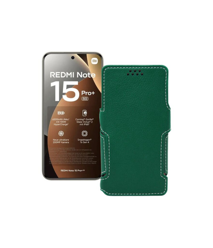 Чохол-книжка з екошкіри для телефону Xiaomi Redmi Note 15 Pro Plus