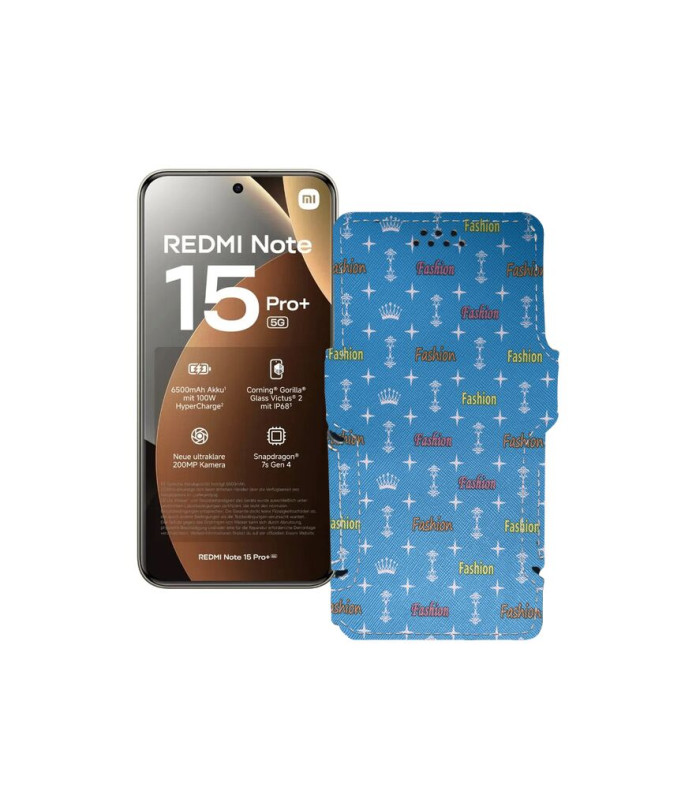 Чохол-книжка з екошкіри для телефону Xiaomi Redmi Note 15 Pro Plus