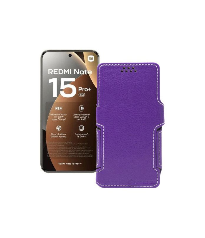 Чохол-книжка з екошкіри для телефону Xiaomi Redmi Note 15 Pro Plus