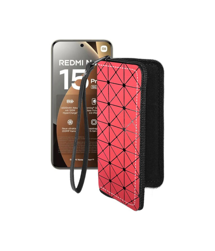 Чохол-гаманець з екошкіри для телефону Xiaomi Redmi Note 15 Pro Plus