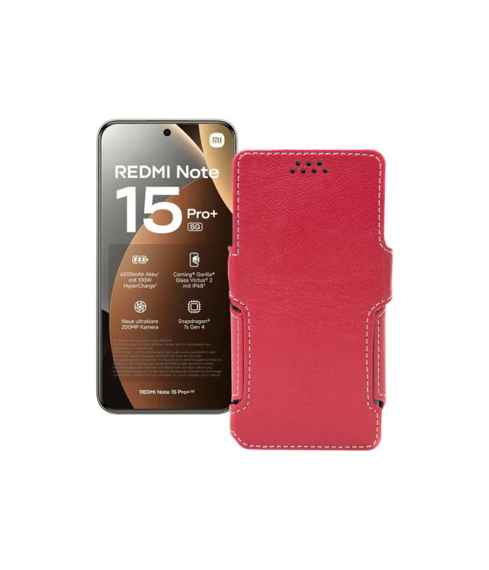 Чохол-книжка з екошкіри для телефону Xiaomi Redmi Note 15 Pro Plus