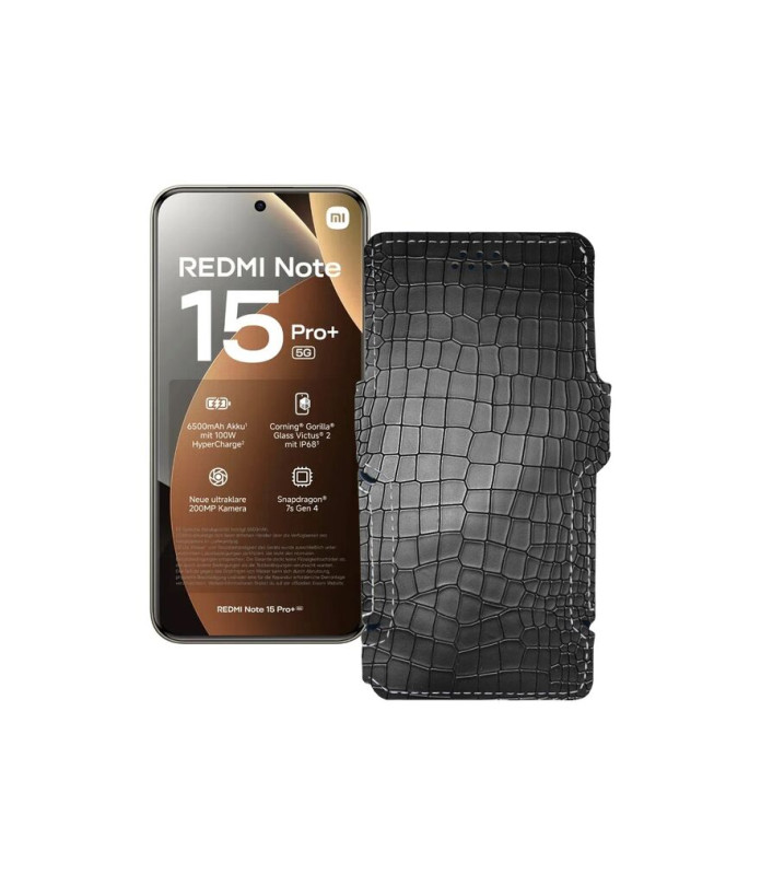 Чохол-книжка з екошкіри для телефону Xiaomi Redmi Note 15 Pro Plus