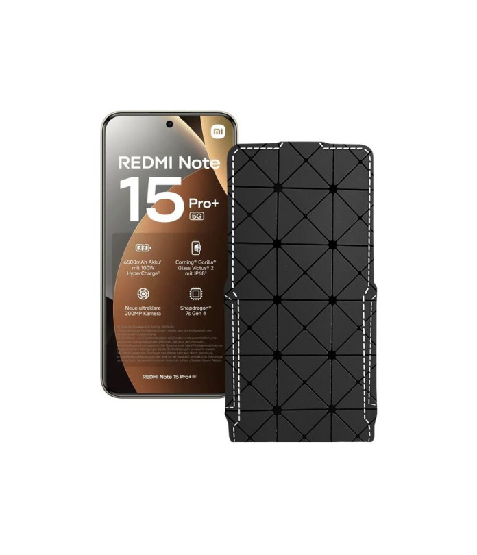 Чохол-флип з екошкіри для телефону Xiaomi Redmi Note 15 Pro Plus