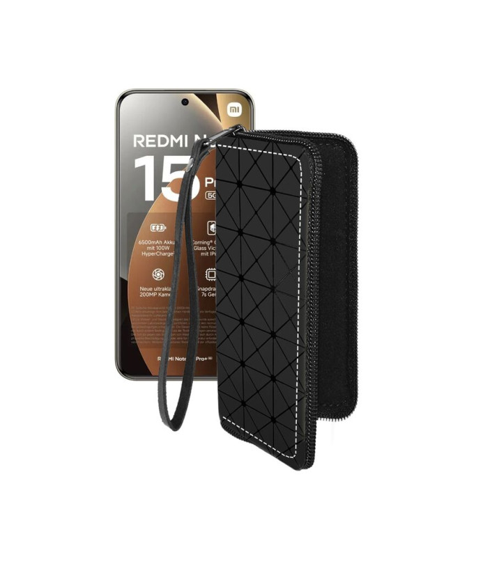 Чохол-гаманець з екошкіри для телефону Xiaomi Redmi Note 15 Pro Plus