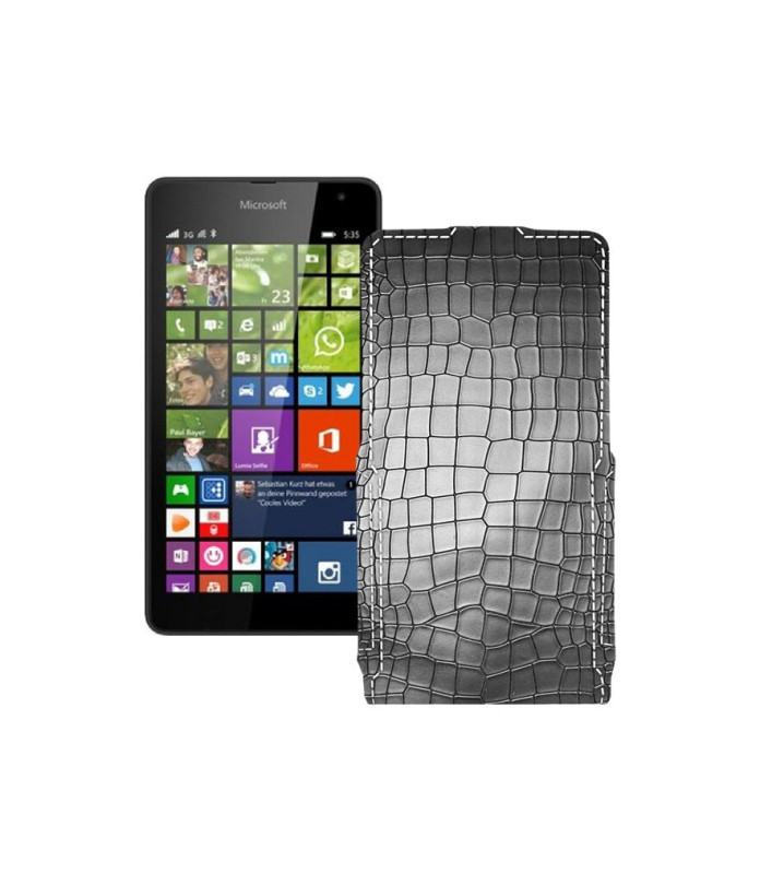 Чохол-флип з екошкіри для телефону Microsoft Lumia 540