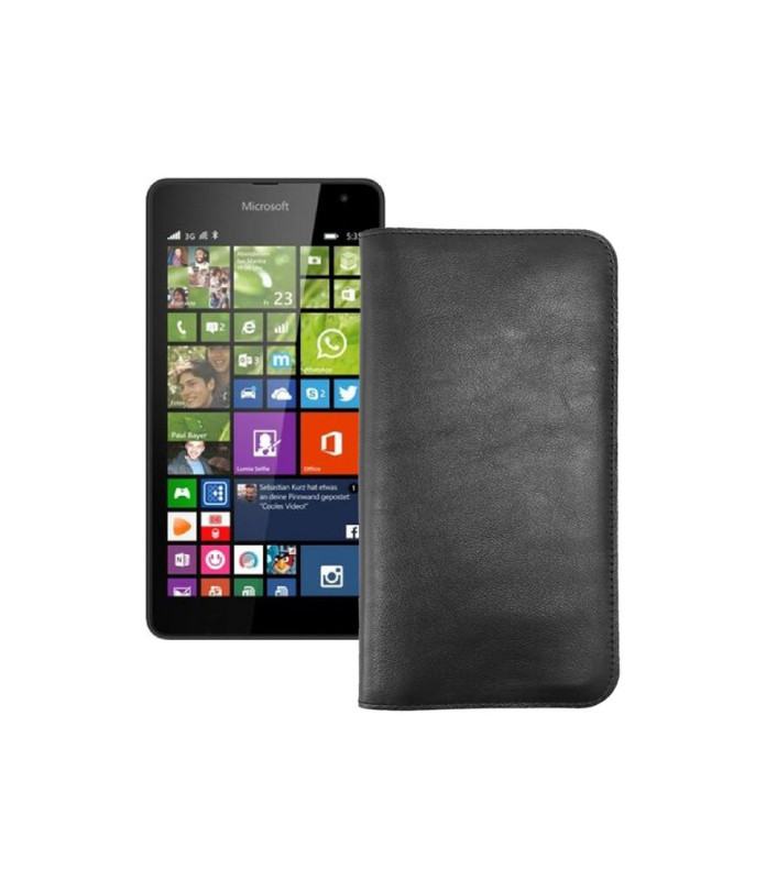 Портмоне з шкіри для телефону Microsoft Lumia 540