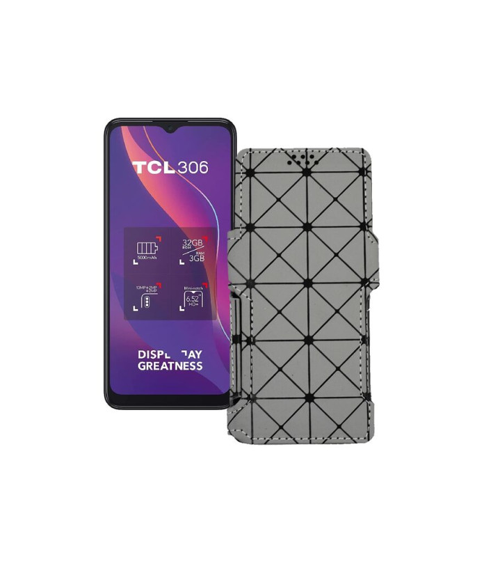 Чохол-книжка з екошкіри для телефону TCL 6102h