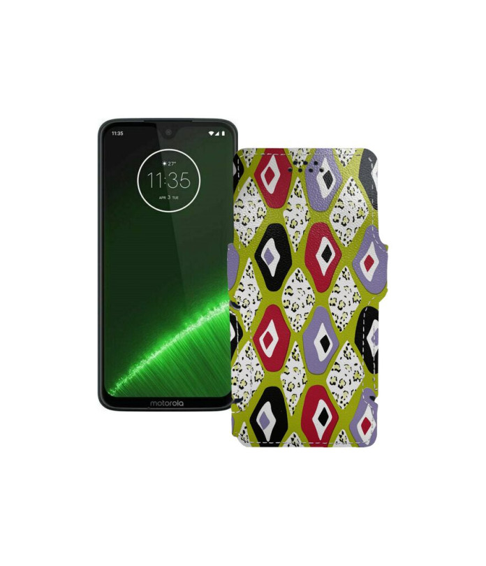 Чохол-книжка з екошкіри для телефону Motorola Moto G7 Plus