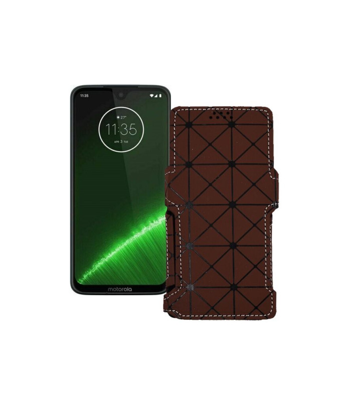 Чохол-книжка з екошкіри для телефону Motorola Moto G7 Plus