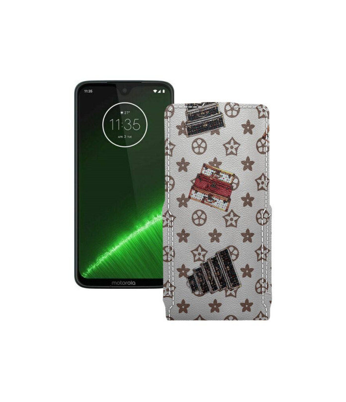 Чохол-флип з екошкіри для телефону Motorola Moto G7 Plus