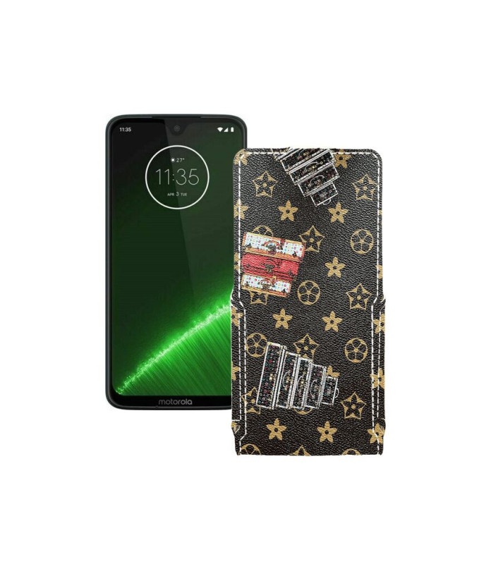 Чохол-флип з екошкіри для телефону Motorola Moto G7 Plus