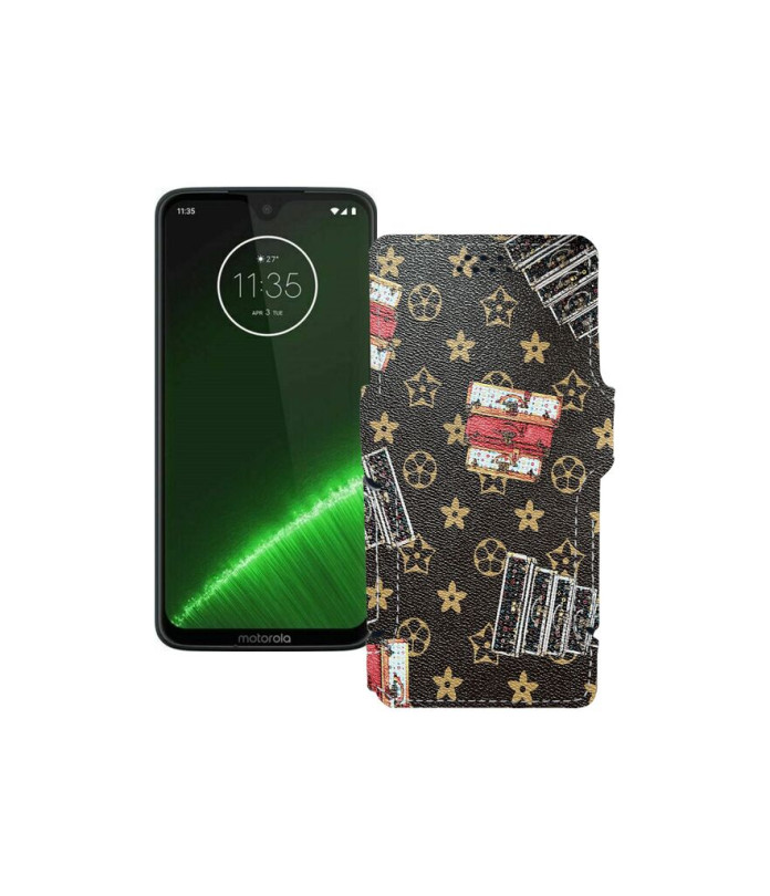 Чохол-книжка з екошкіри для телефону Motorola Moto G7 Plus