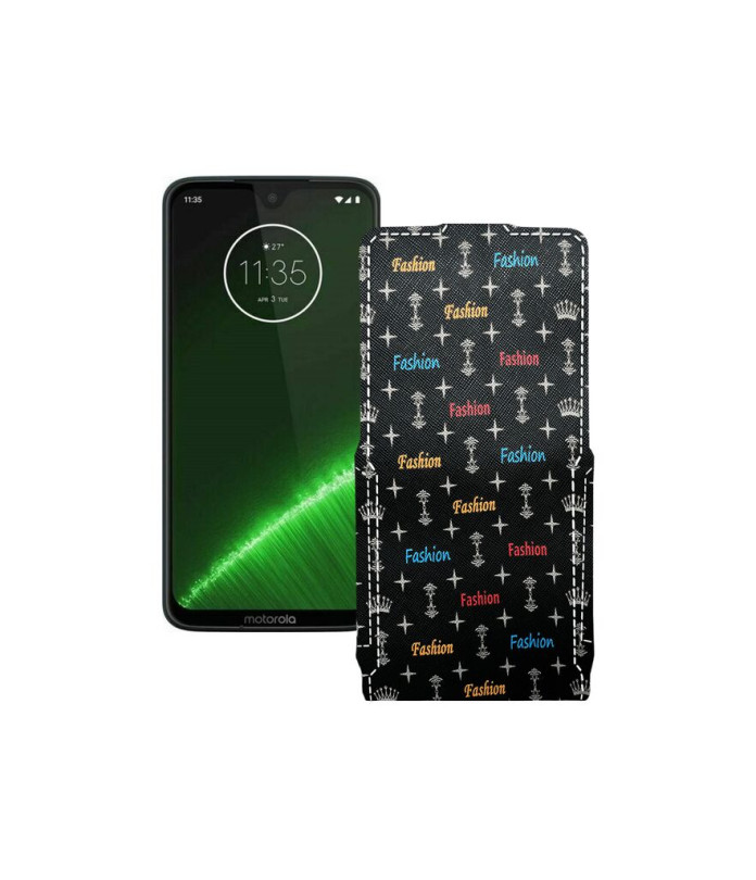 Чохол-флип з екошкіри для телефону Motorola Moto G7 Plus