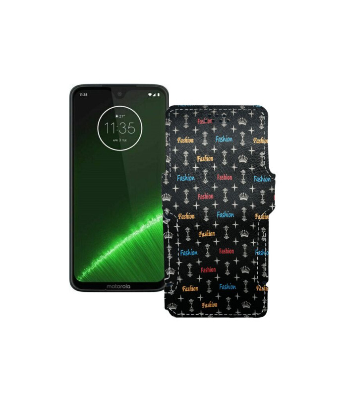 Чохол-книжка з екошкіри для телефону Motorola Moto G7 Plus