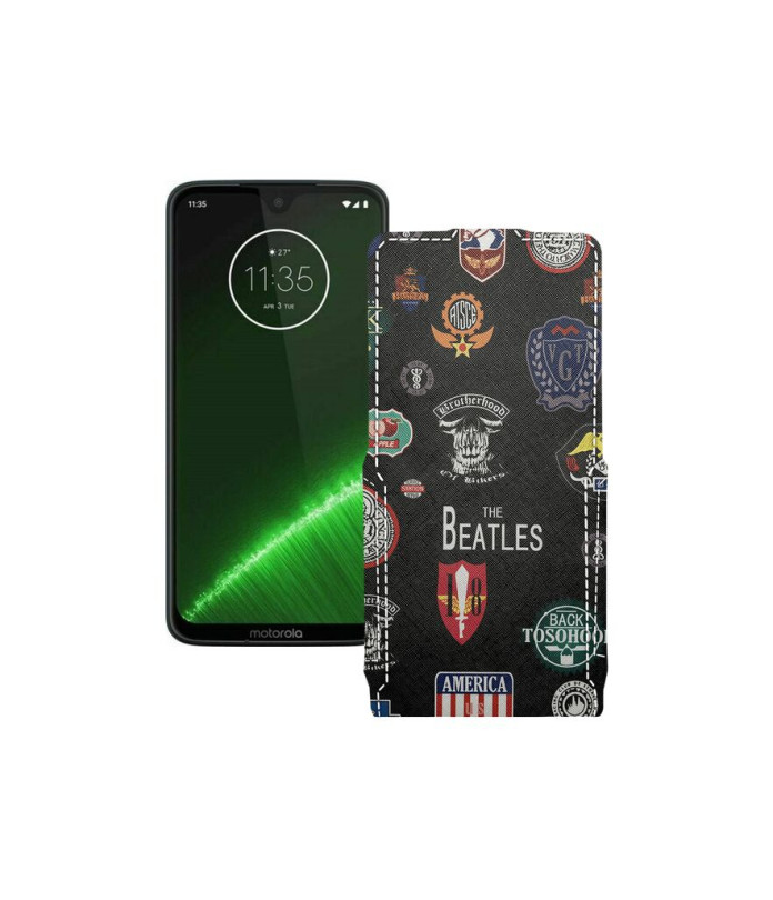 Чохол-флип з екошкіри для телефону Motorola Moto G7 Plus