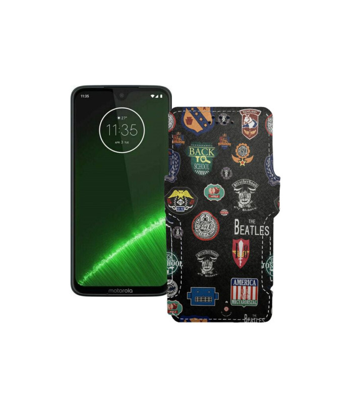 Чохол-книжка з екошкіри для телефону Motorola Moto G7 Plus