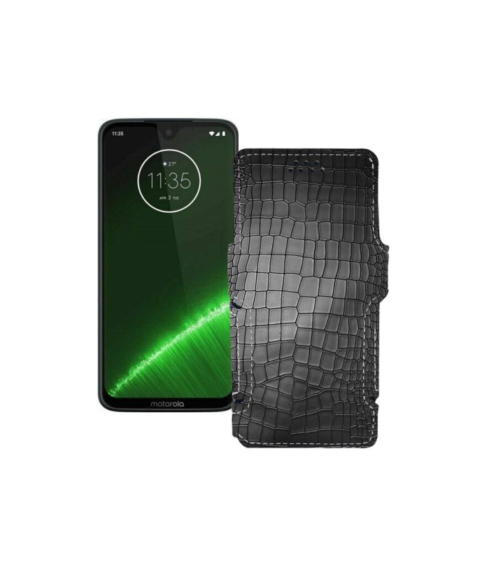 Чохол-книжка з екошкіри для телефону Motorola Moto G7 Plus