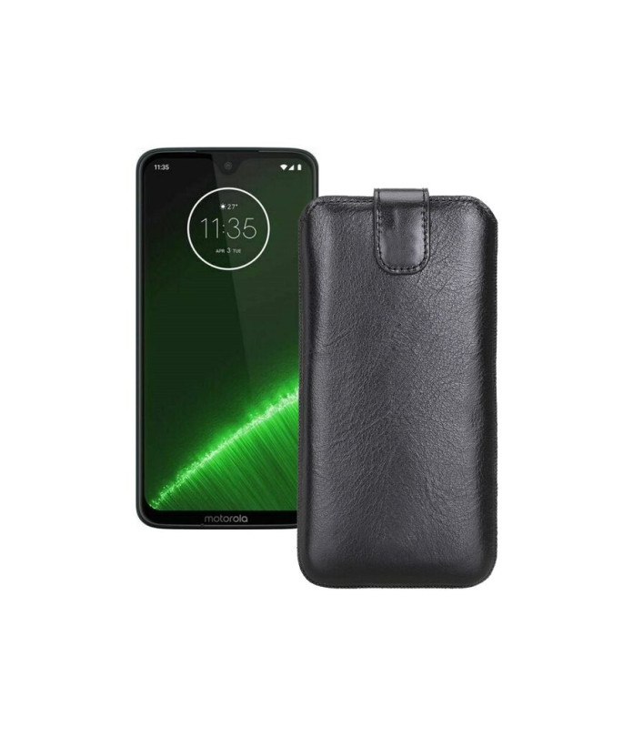 Витяжка з екошкіри для телефону Motorola Moto G7 Plus