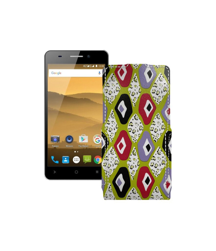 Чохол-флип з екошкіри для телефону Highscreen Power Five Evo