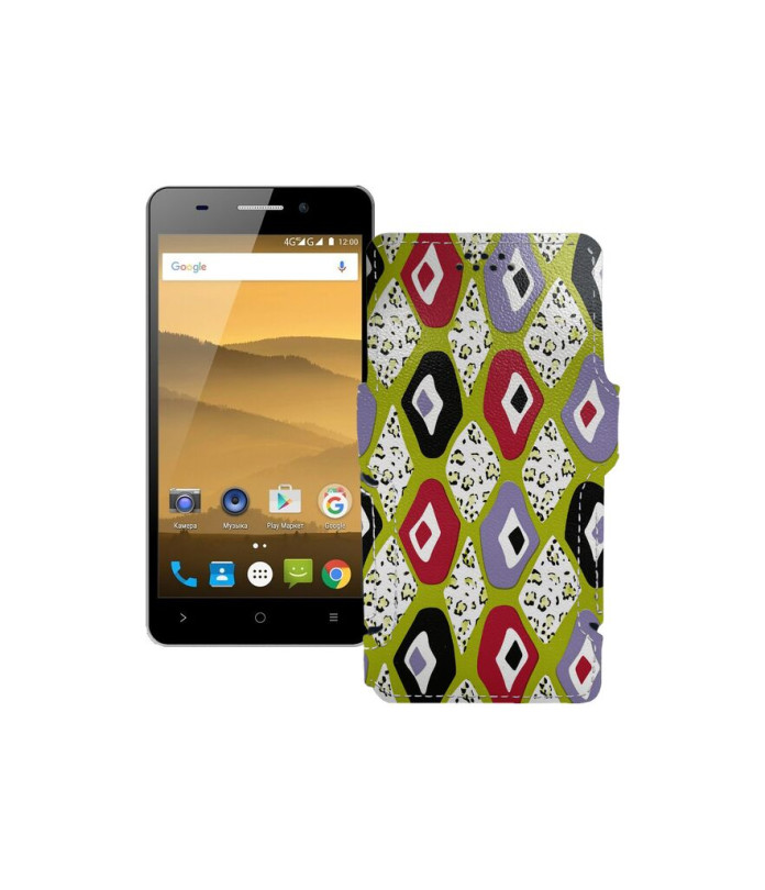 Чохол-книжка з екошкіри для телефону Highscreen Power Five Evo