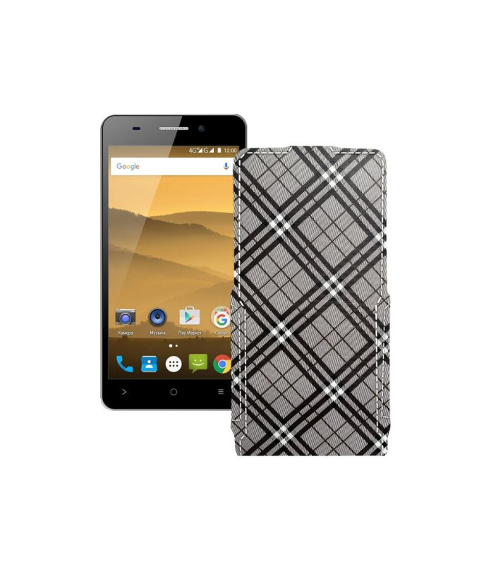 Чохол-флип з екошкіри для телефону Highscreen Power Five Evo