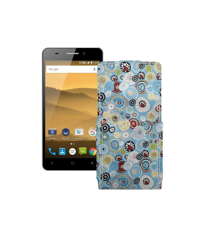 Чохол-флип з екошкіри для телефону Highscreen Power Five Evo