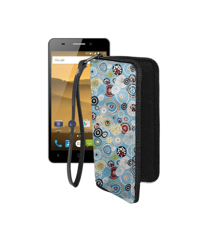 Чохол-гаманець з екошкіри для телефону Highscreen Power Five Evo