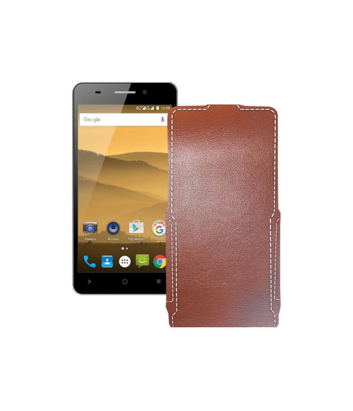 Чохол-флип з екошкіри для телефону Highscreen Power Five Evo