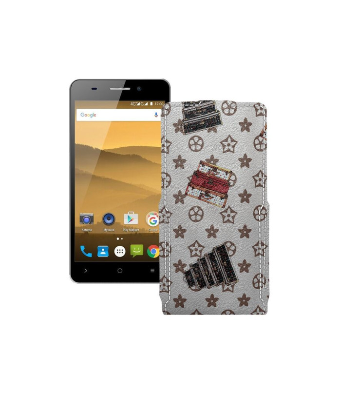 Чохол-флип з екошкіри для телефону Highscreen Power Five Evo