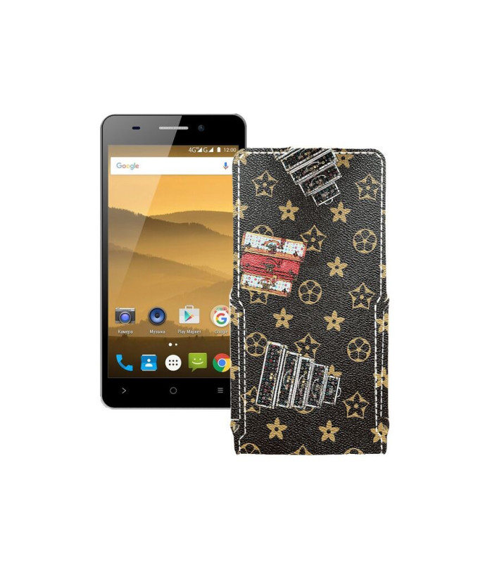 Чохол-флип з екошкіри для телефону Highscreen Power Five Evo