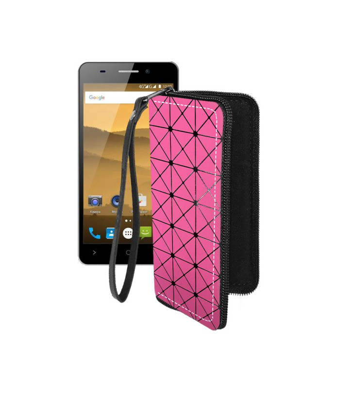 Чохол-гаманець з екошкіри для телефону Highscreen Power Five Evo