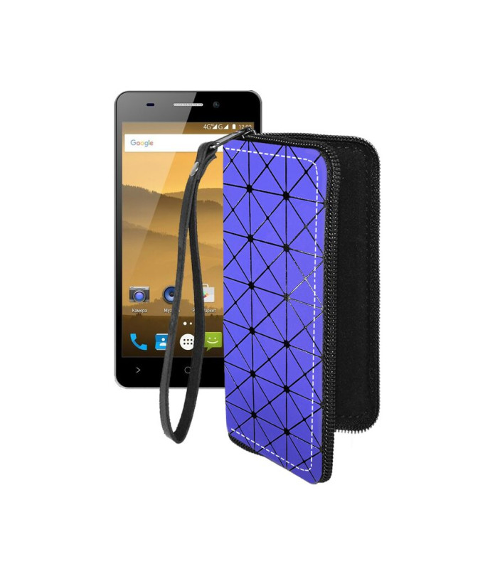 Чохол-гаманець з екошкіри для телефону Highscreen Power Five Evo