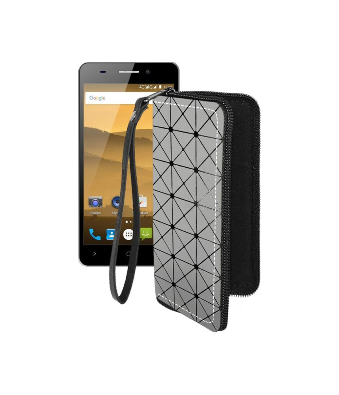Чохол-гаманець з екошкіри для телефону Highscreen Power Five Evo