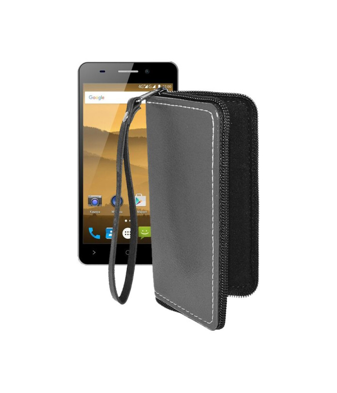 Чохол-гаманець з екошкіри для телефону Highscreen Power Five Evo