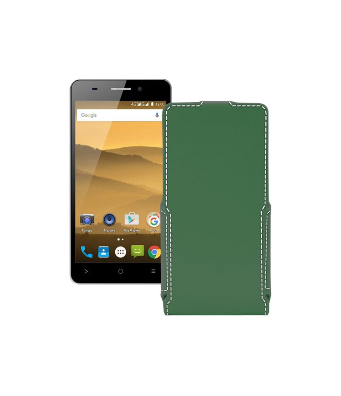 Чохол-флип з екошкіри для телефону Highscreen Power Five Evo