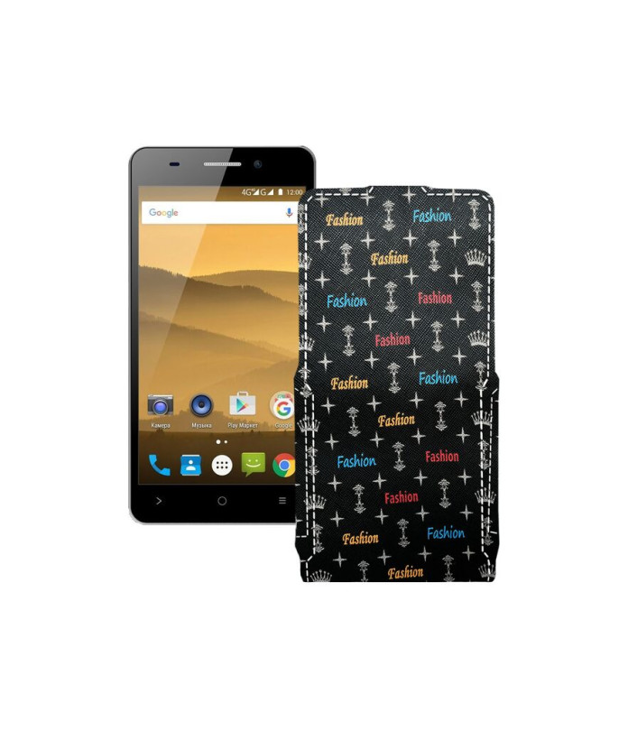 Чохол-флип з екошкіри для телефону Highscreen Power Five Evo