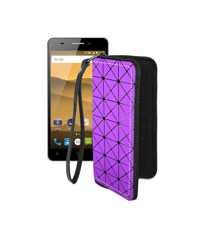 Чохол-гаманець з екошкіри для телефону Highscreen Power Five Evo