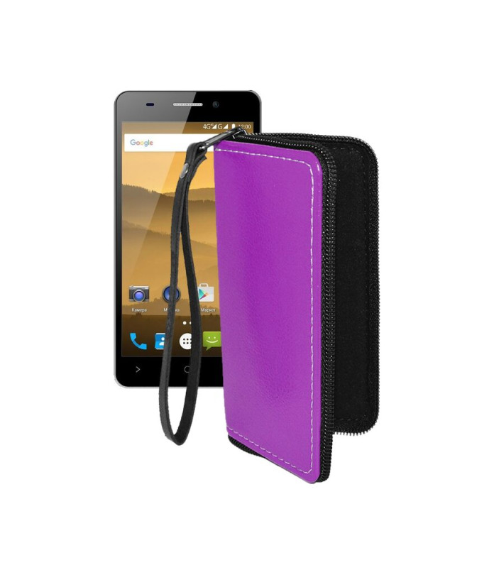 Чохол-гаманець з екошкіри для телефону Highscreen Power Five Evo