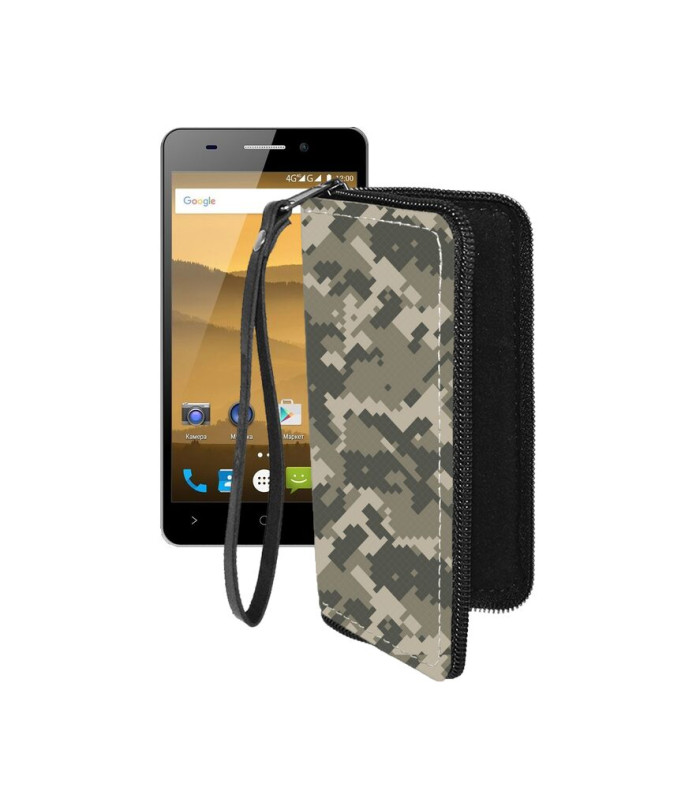 Чохол-гаманець з екошкіри для телефону Highscreen Power Five Evo