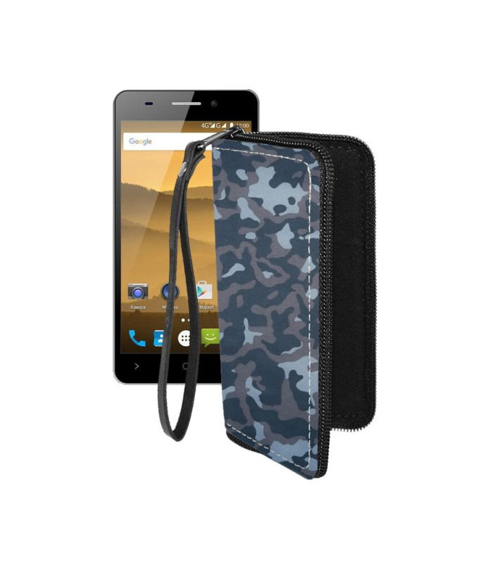 Чохол-гаманець з екошкіри для телефону Highscreen Power Five Evo