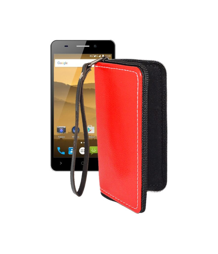 Чохол-гаманець з екошкіри для телефону Highscreen Power Five Evo