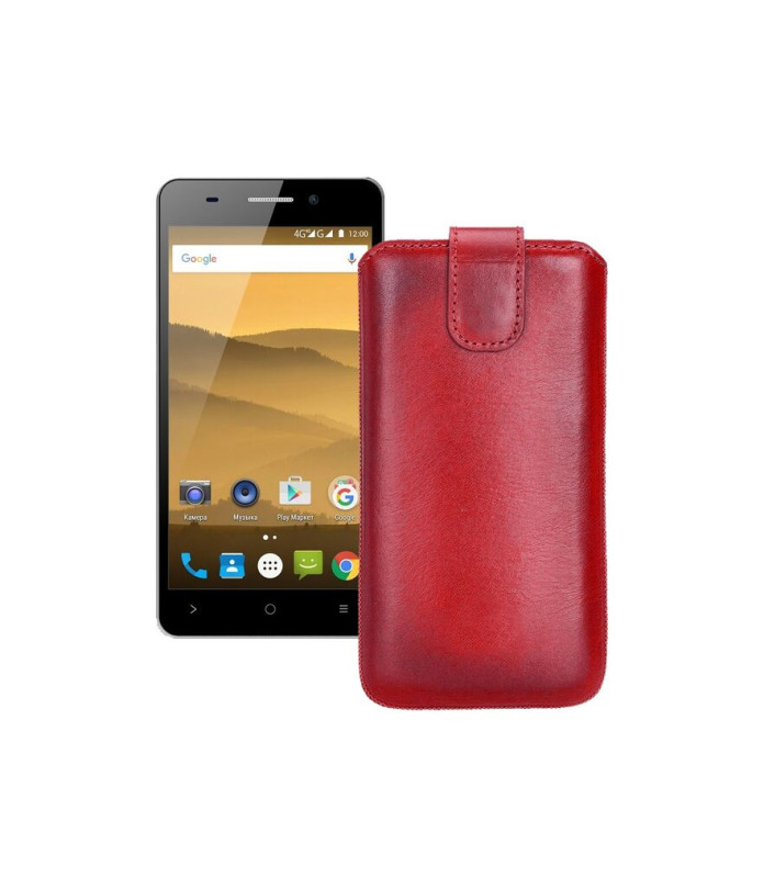 Витяжка з екошкіри для телефону Highscreen Power Five Evo