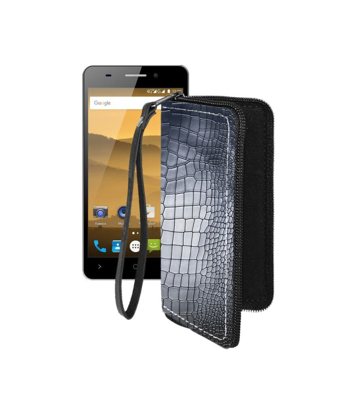 Чохол-гаманець з екошкіри для телефону Highscreen Power Five Evo