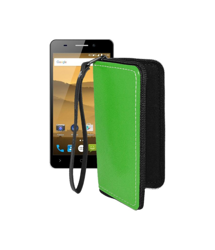 Чохол-гаманець з екошкіри для телефону Highscreen Power Five Evo