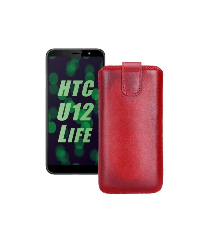 Витяжка з екошкіри для телефону HTC U12 life