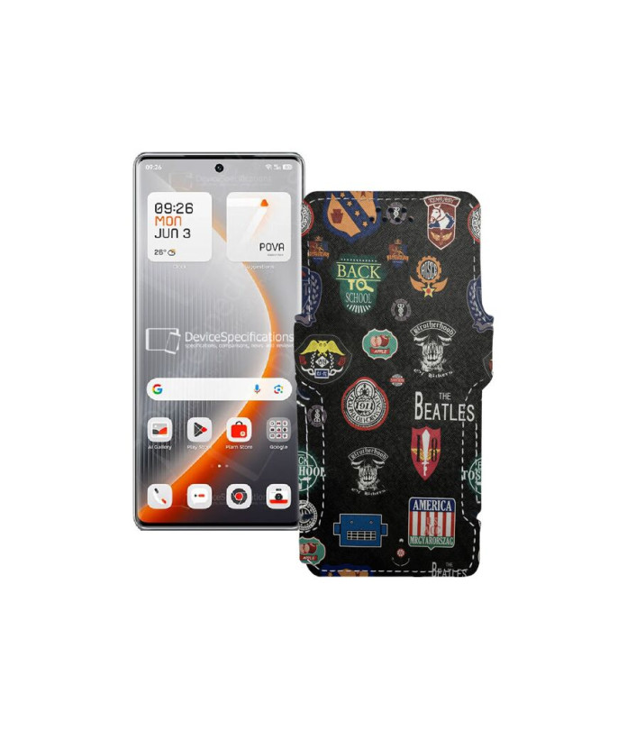 Чохол-книжка з екошкіри для телефону Tecno Pova Curve